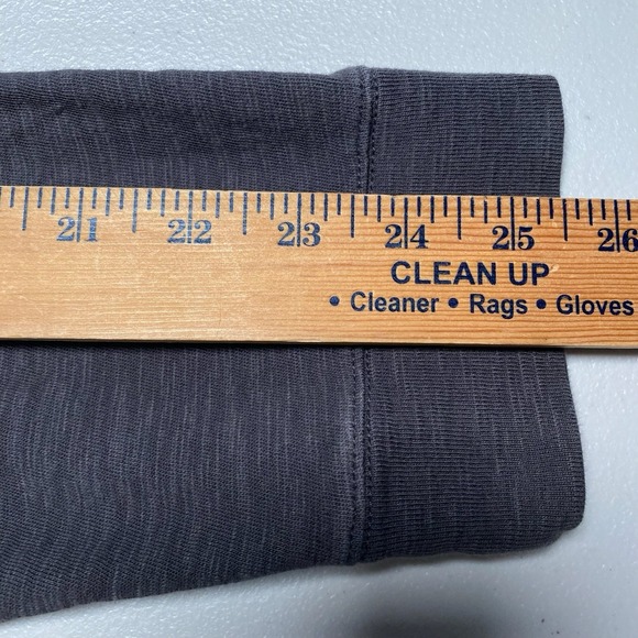 Vince Slub Cotton Henley XL Mens L/S Crew Neck Solid Taupe Minimalist Normcore - Picture 6 of 9